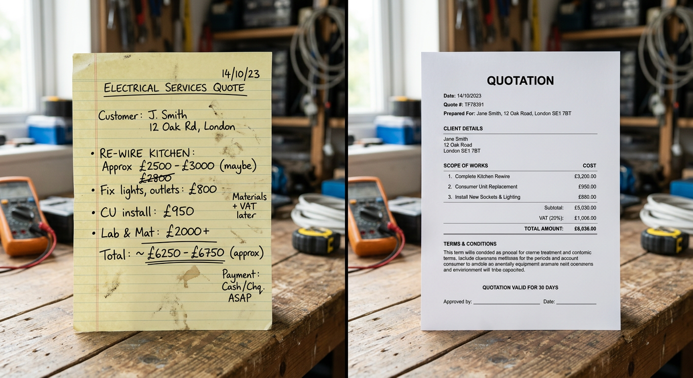 How to Send Professional Quotes as an Electrician