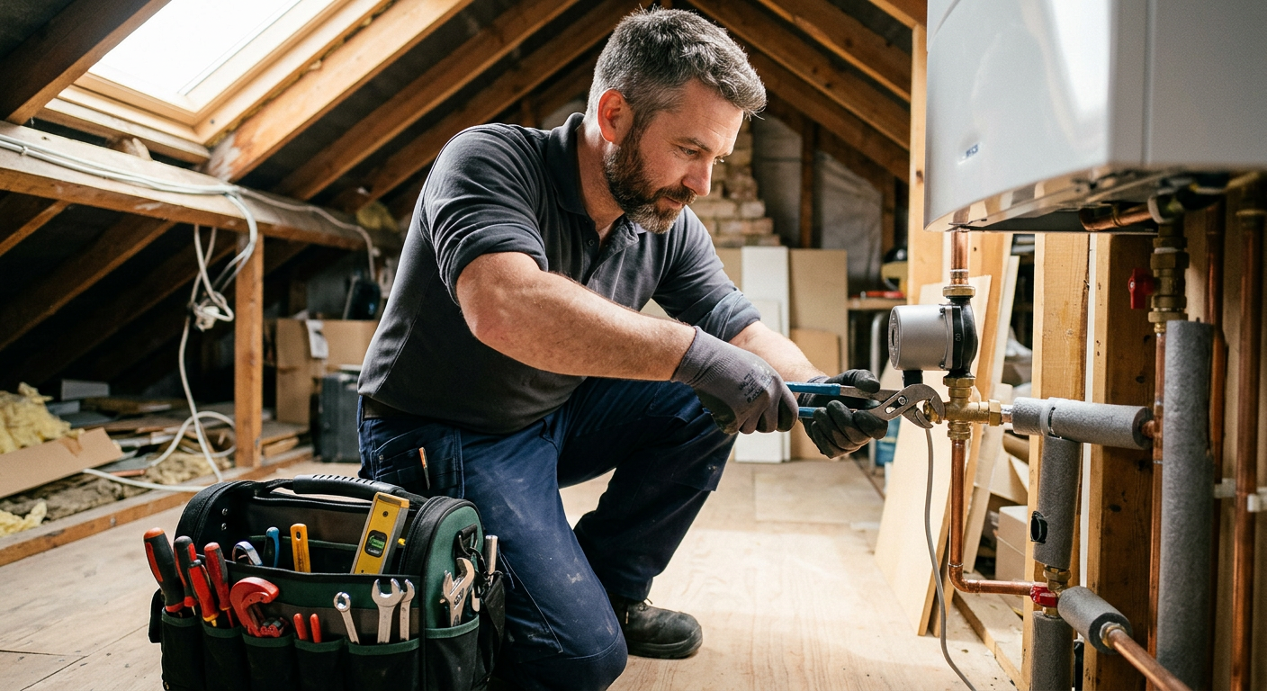 A UK tradesperson working on a job related to Tradespeople: Optimising Your Business for Summer Dem